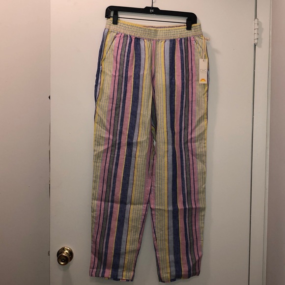 C&C California Pants - C&C California stripe linen pant